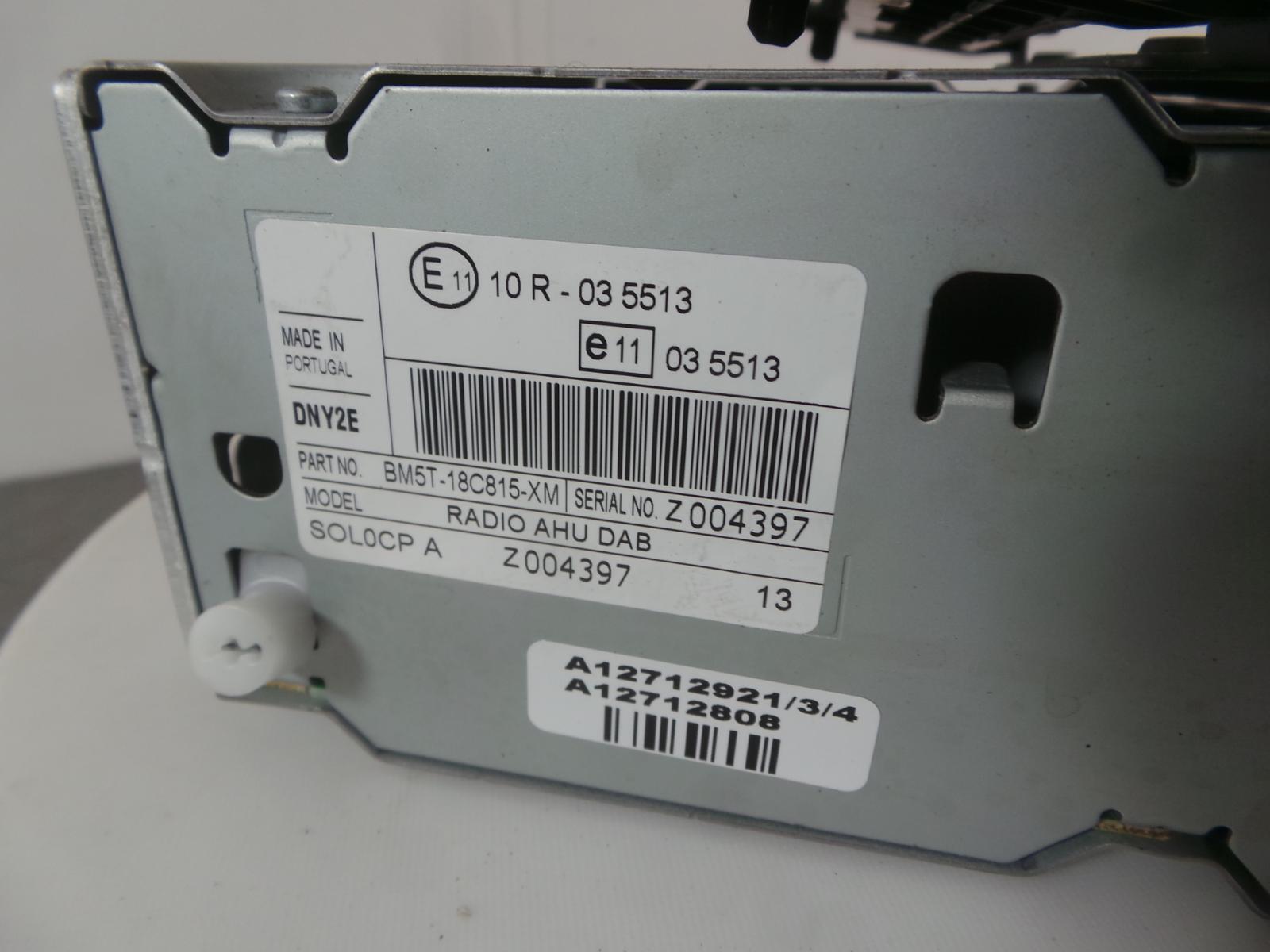 2014 FORD FOCUS SONY DAB AHU CD PLAYER RADIO HEAD UNIT + CODE BLACK